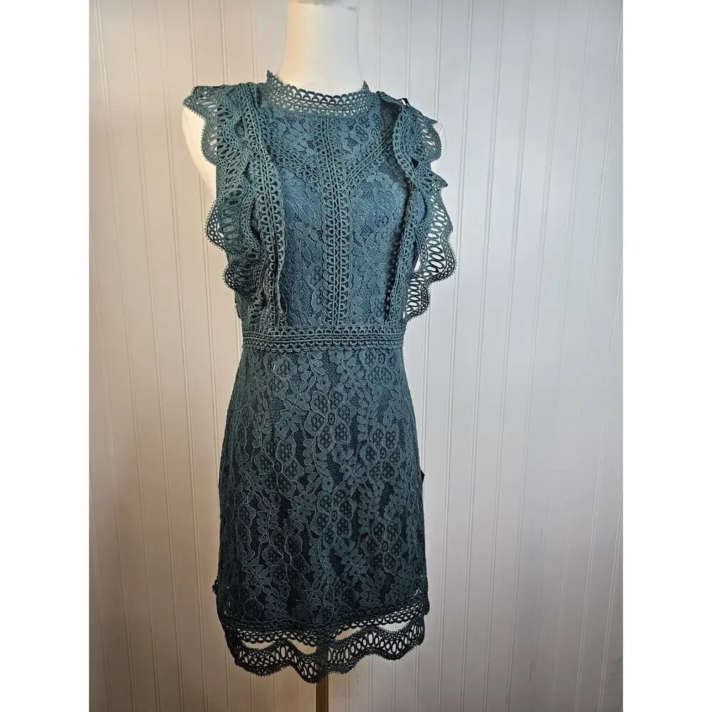Lulus My Sweetheart Lace Mini Dress Women's Size‎ S Green New